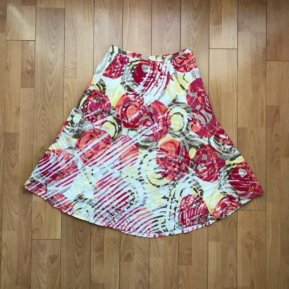EUC Chico’s colorful cotton summer Skirt - Picture 3 of 10